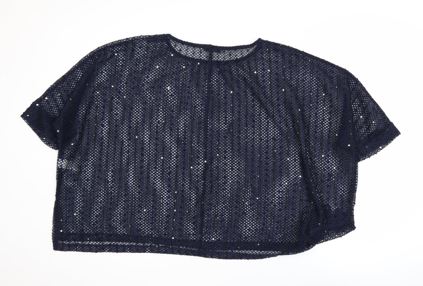 Womens UK Size 16 NEXT Blue Cropped Blouse