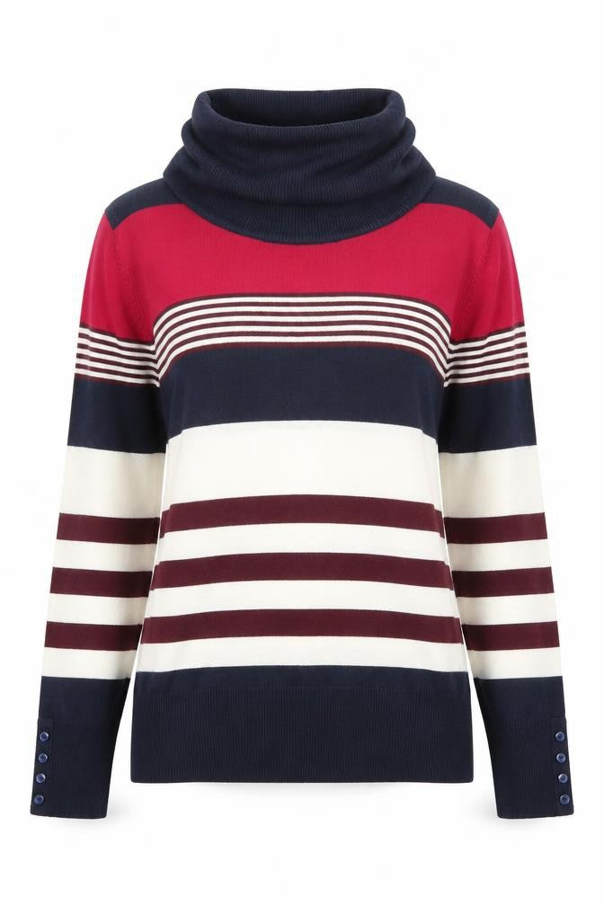 Womens UK Size S Isle Multicoloured Pullover Jumper