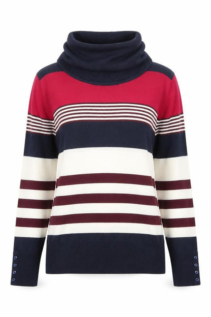 Womens UK Size S Isle Multicoloured Pullover Jumper