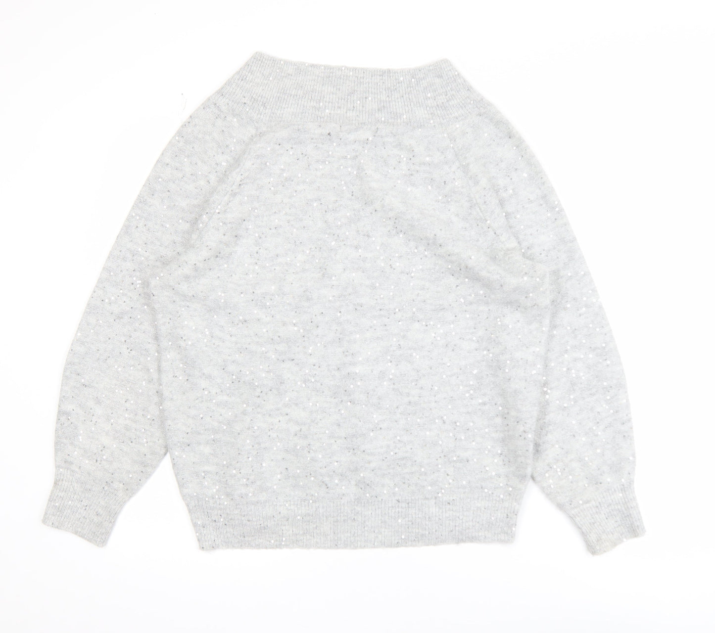 Womens UK Size M F&F Grey Pullover Jumper
