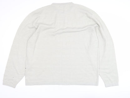 Mens UK Size 2XL BHS Beige Pullover Jumper