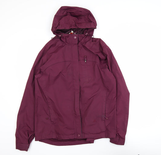 Womens UK Size L One Valley Purple Rain Coat