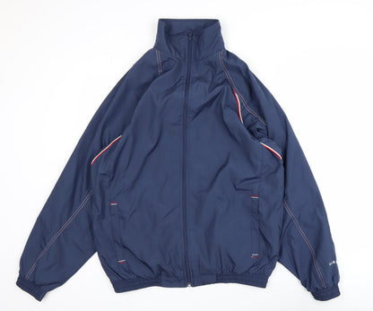 Mens UK Size L No Problem Sportswear Blue Windbreaker Coat