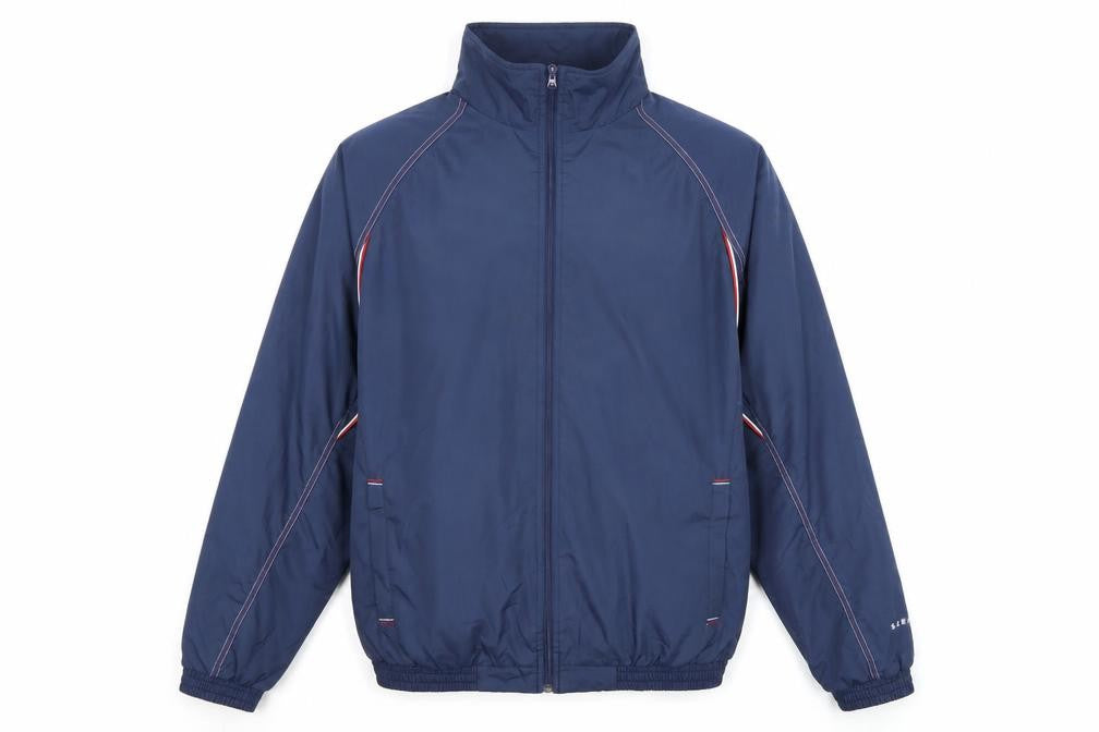 Mens UK Size L No Problem Sportswear Blue Windbreaker Coat