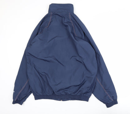 Mens UK Size L No Problem Sportswear Blue Windbreaker Coat