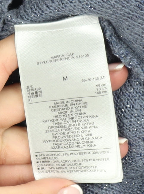 Womens UK Size M Gap Blue Pullover Jumper