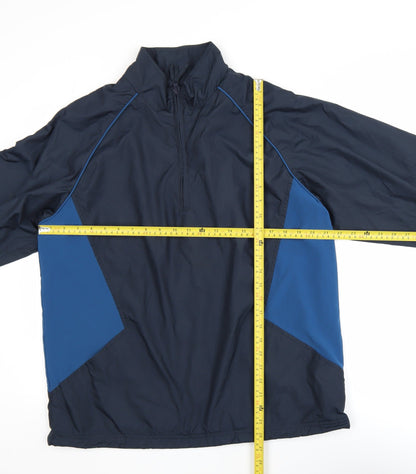 Mens UK Size M Aureus Blue Windbreaker Coat