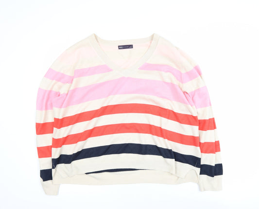 Womens UK Size L Marks and Spencer Multicoloured Pullover Jumper