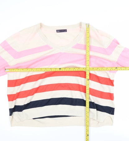 Womens UK Size L Marks and Spencer Multicoloured Pullover Jumper