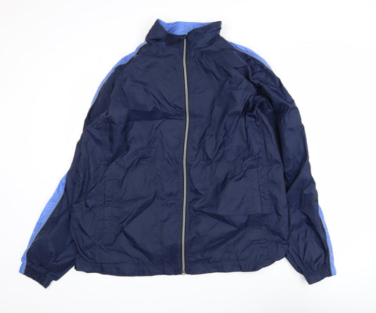 Mens UK Size M Sideout Blue Windbreaker Coat
