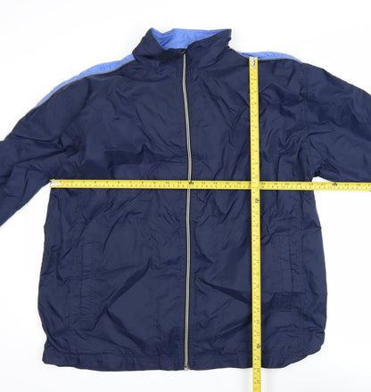 Mens UK Size M Sideout Blue Windbreaker Coat