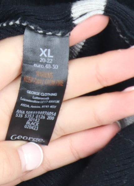 Womens UK Size XL George Black Pullover Jumper