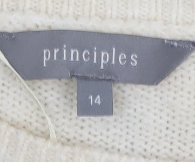 Womens UK Size 14 Principles Ivory Pullover Jumper