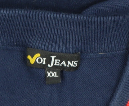 Mens UK Size 2XL Voi Jeans Blue Pullover Jumper