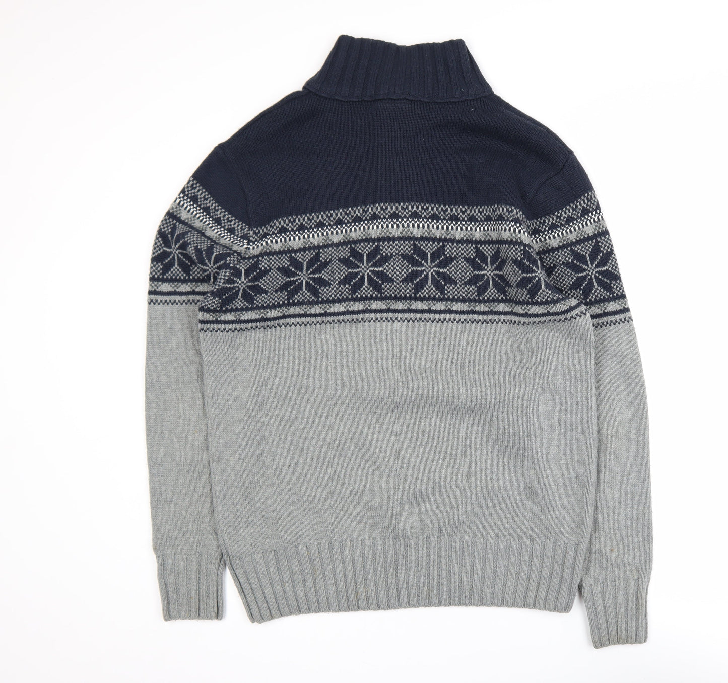 Mens UK Size M NEXT Grey Henley Jumper