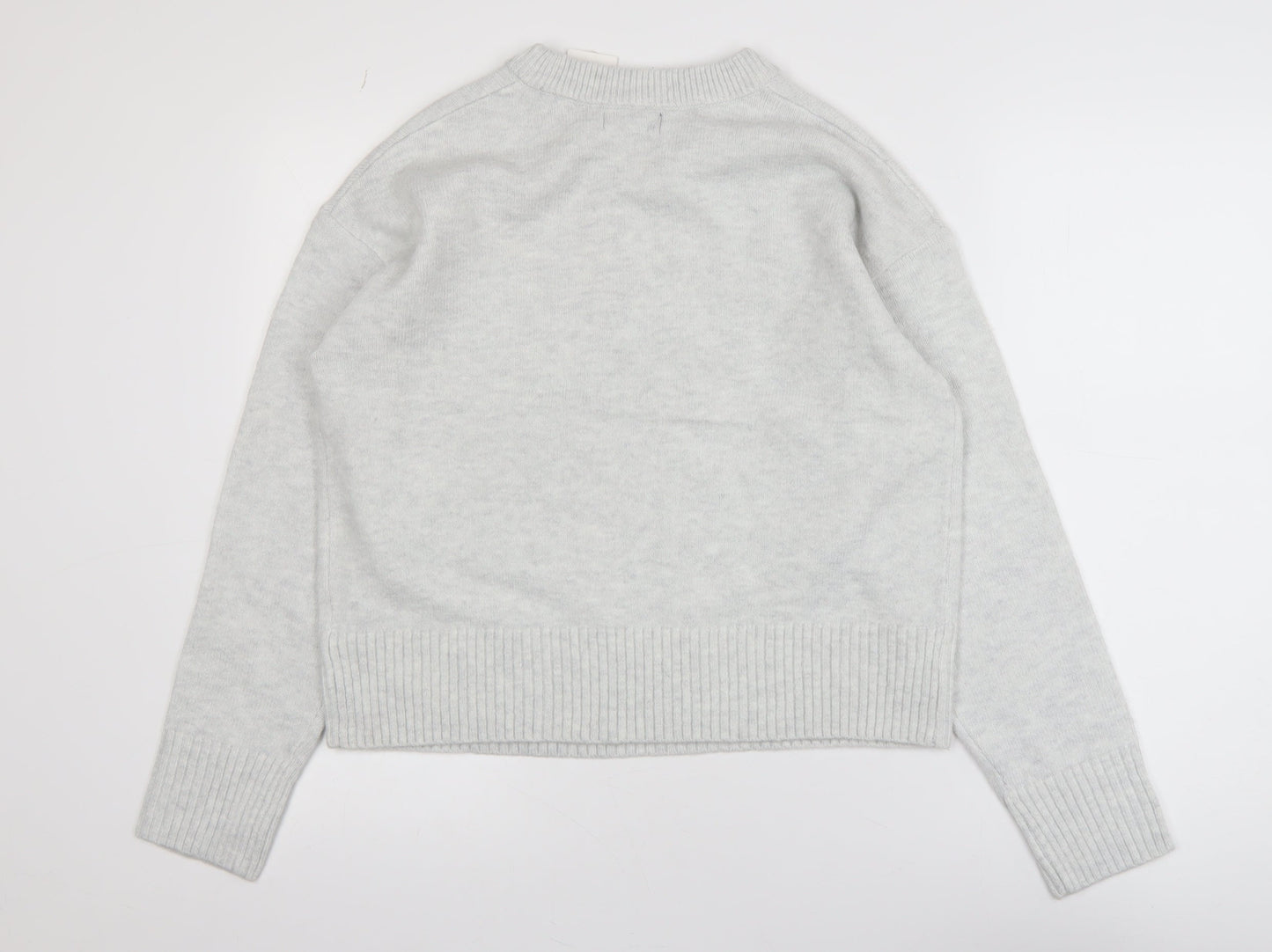 Womens UK Size S New Look Grey Pullover Jumper