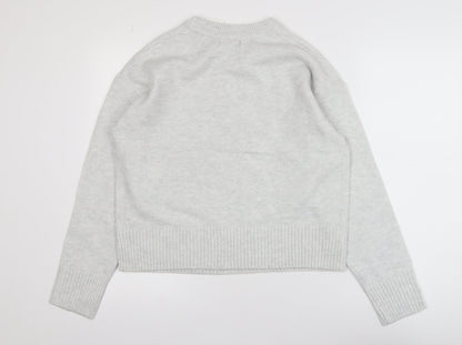 Womens UK Size S New Look Grey Pullover Jumper