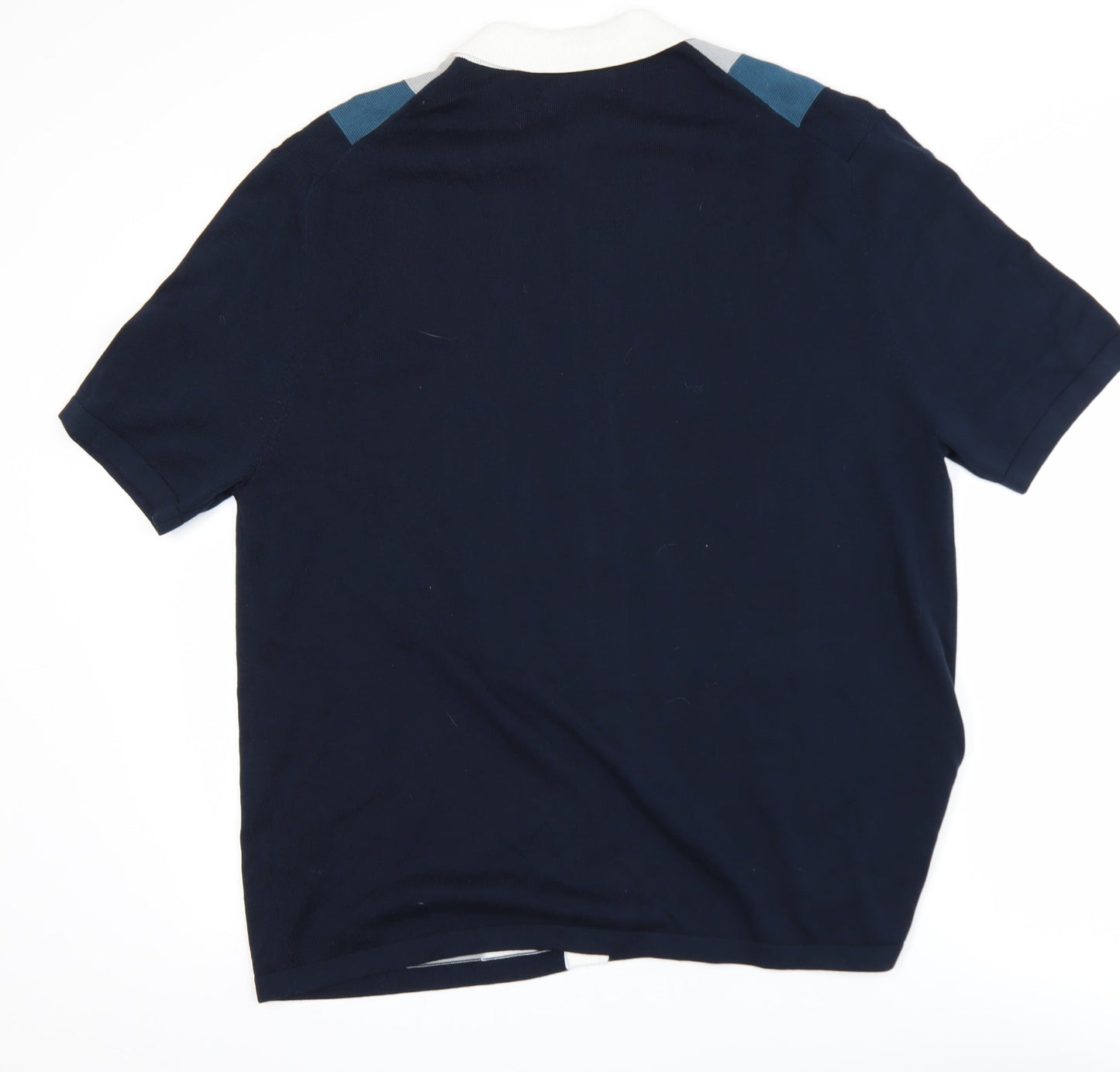 Mens UK Size L Marks and Spencer Blue Cardigan Jumper