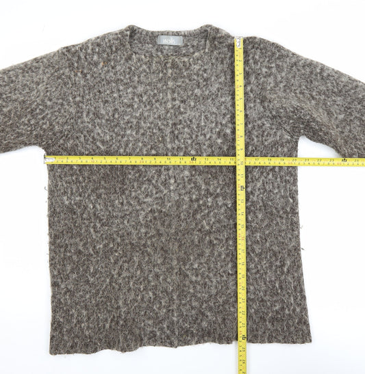 Wallis Women’s Grey Wool Blend Chunky Knit Long Sleeve Cardigan Size 12