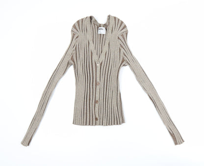 Womens UK Size L Primark Beige Cropped Blouse