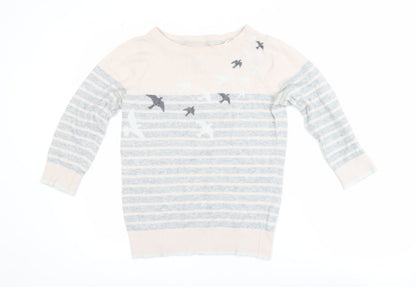 Womens UK Size 10 Maine New England Beige Pullover Jumper