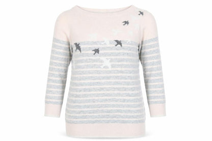 Womens UK Size 10 Maine New England Beige Pullover Jumper