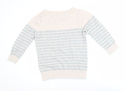 Womens UK Size 10 Maine New England Beige Pullover Jumper