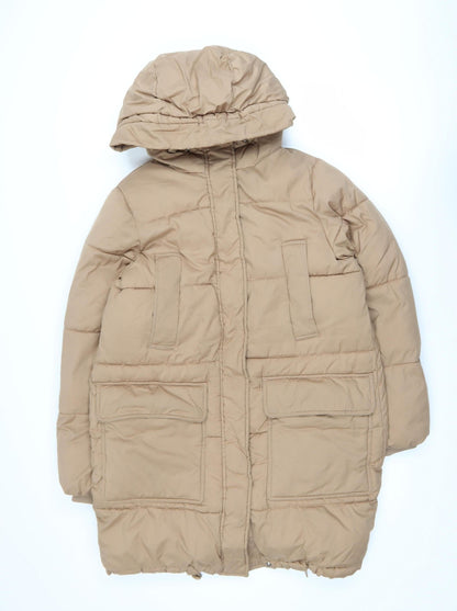 Womens UK Size XS H&M Beige Puffer Jacket