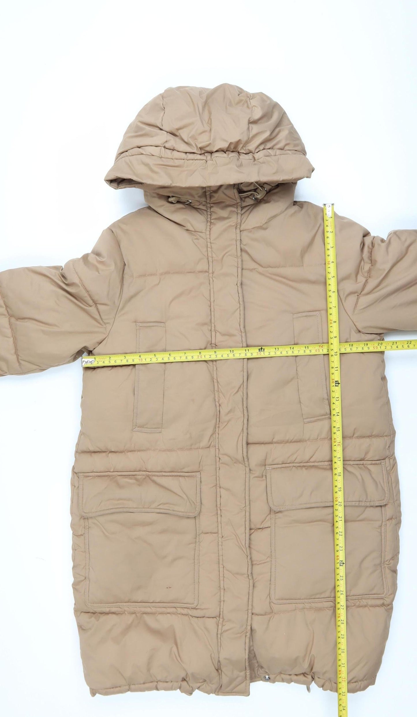 Womens UK Size XS H&M Beige Puffer Jacket