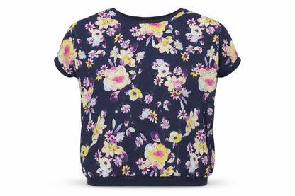 F&F Women's Blue Floral Lightweight Short Sleeve Blouse Size 18