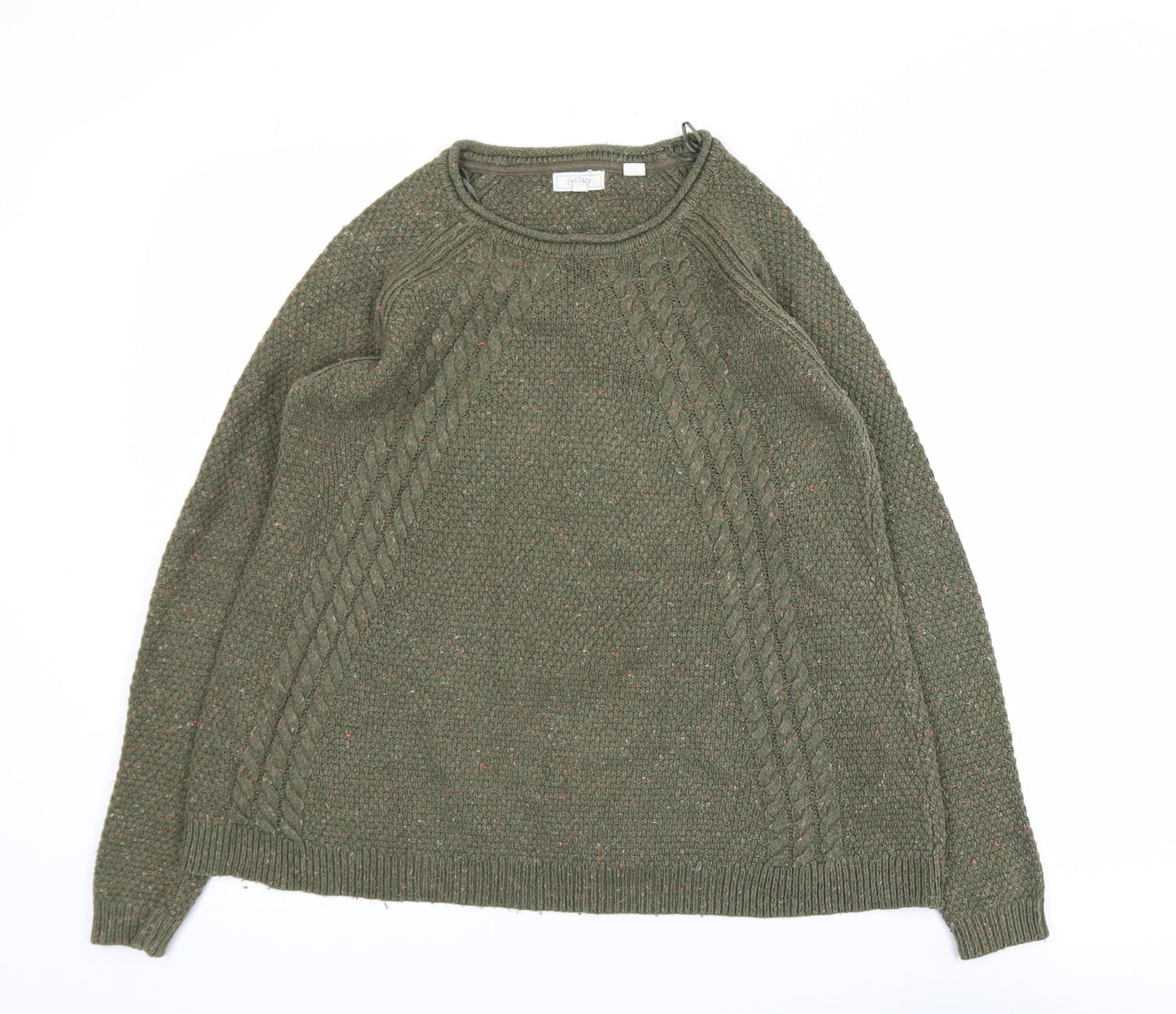 Womens UK Size 8 Fat Face Green Pullover Jumper