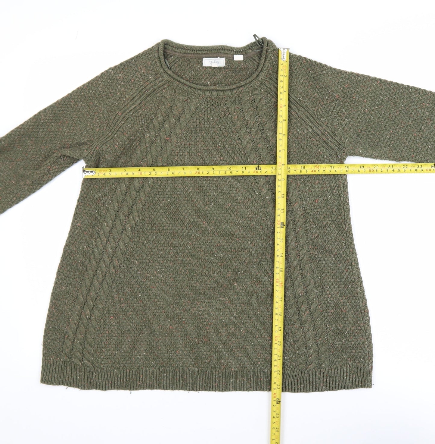 Womens UK Size 8 Fat Face Green Pullover Jumper