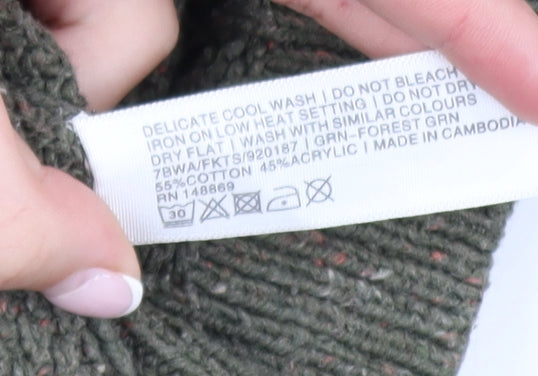 Womens UK Size 8 Fat Face Green Pullover Jumper