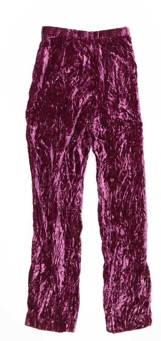 Womens UK Size 4 Susan Gillis-Browne Regular Fit Dress Pants Purple Trousers