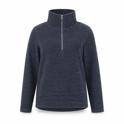 Regatta Women's Blue Striped Fleece 1/2 Zip Activewear Jacket UK 10