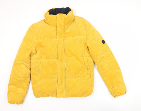 Mens UK Size XS Native Youth Yellow Puffer Jacket