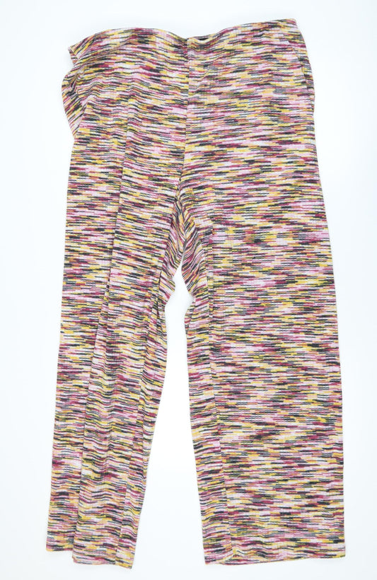 Womens UK Size 18 H&M Regular Fit CasualTravel Multicoloured Trousers