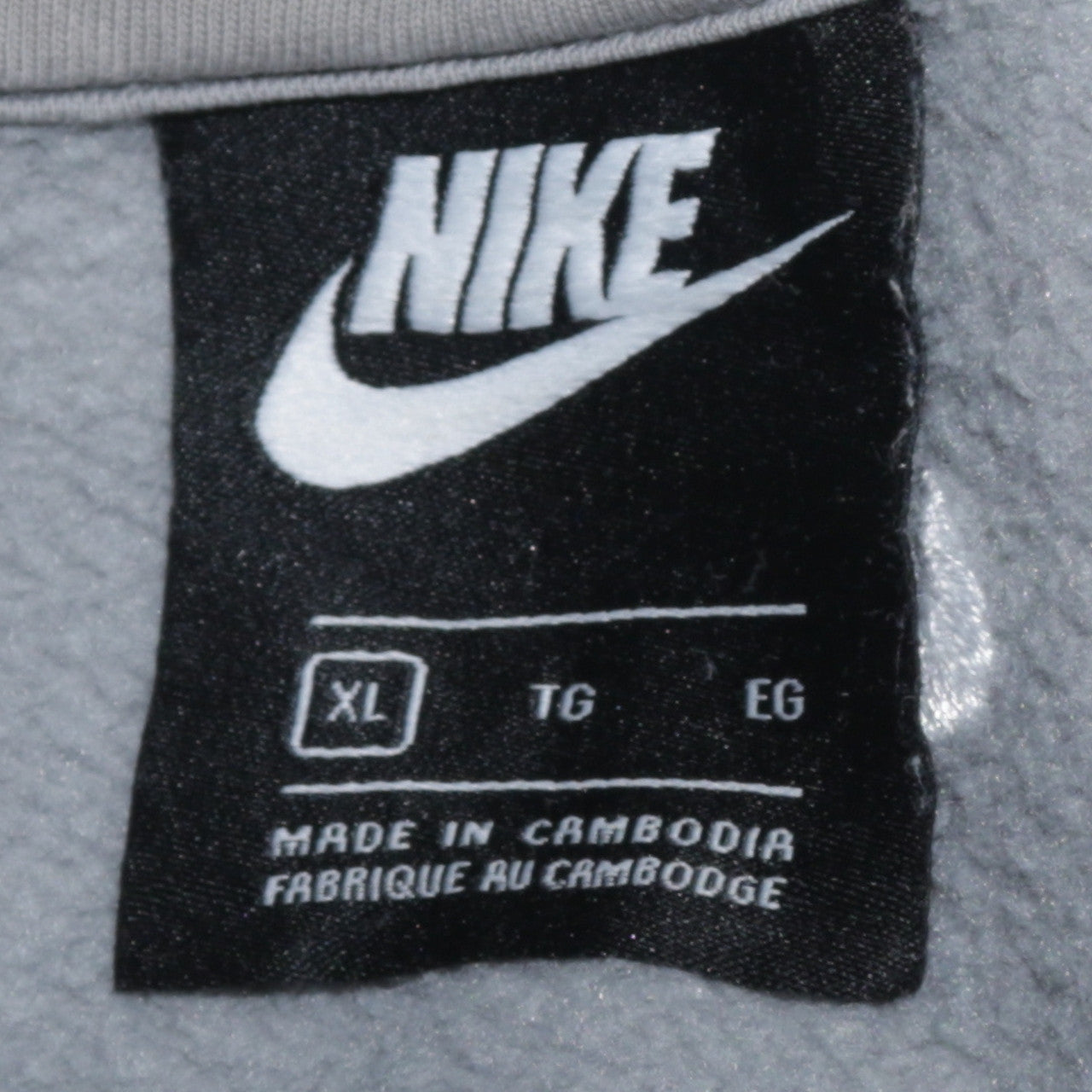 Mens UK Size XL Nike Grey Pullover Hoodie