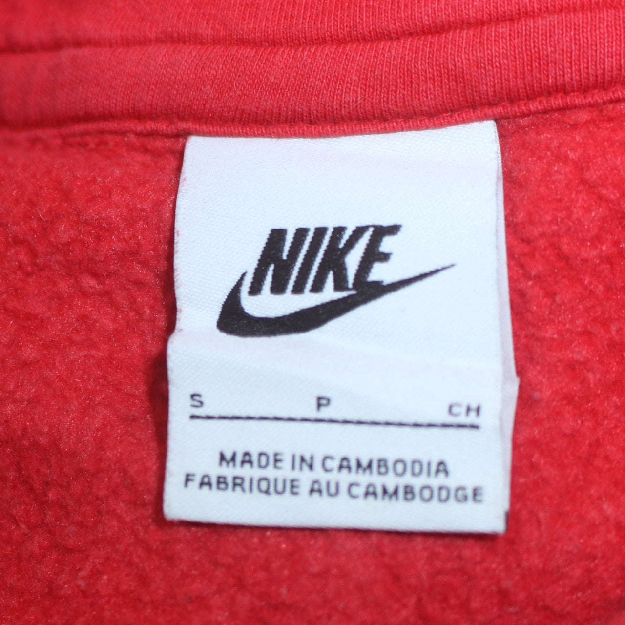 Mens UK Size S Nike Red Pullover Hoodie