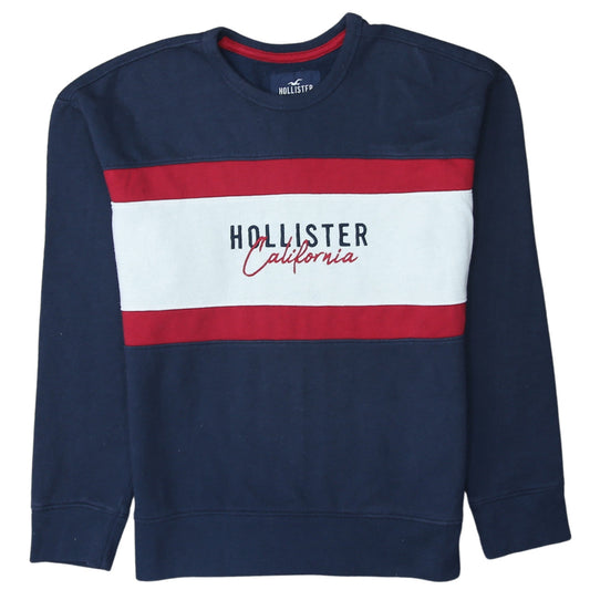 Mens UK Size S Hollister Blue Pullover Sweatshirt