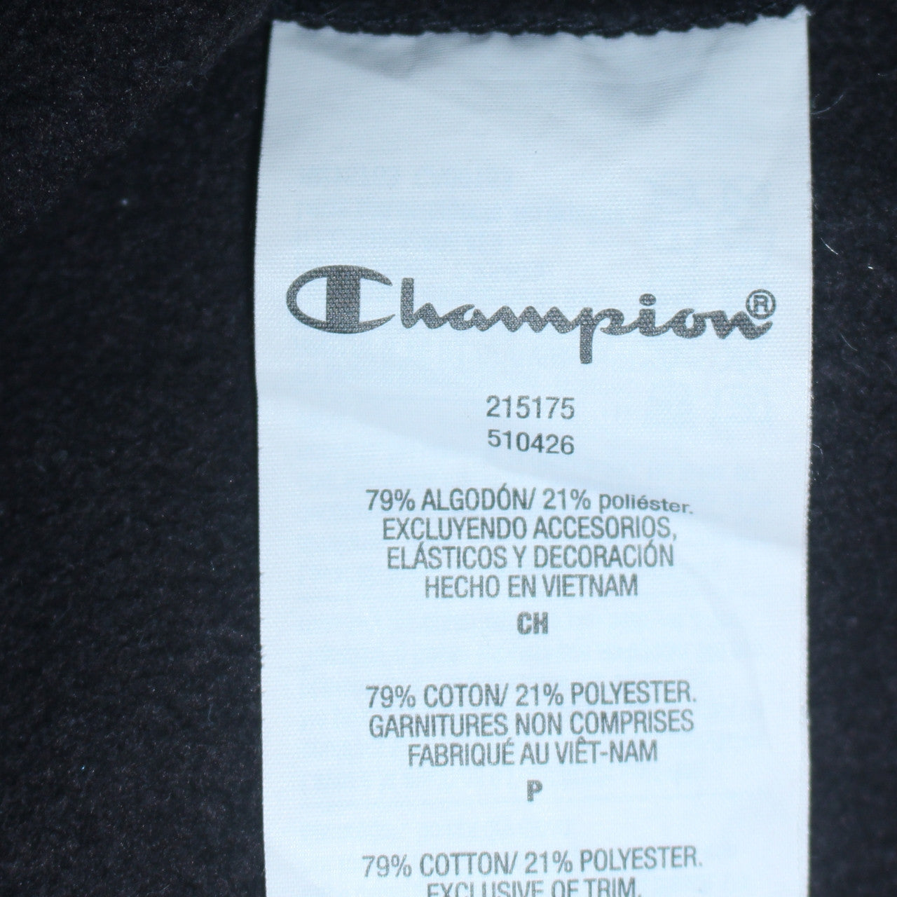 Mens UK Size S Champion Black Pullover Sweatshirt
