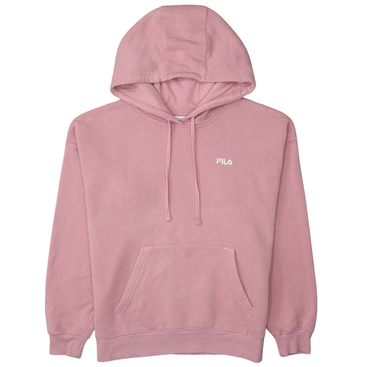 Womens UK Size L FILA Pink Pullover Hoodie