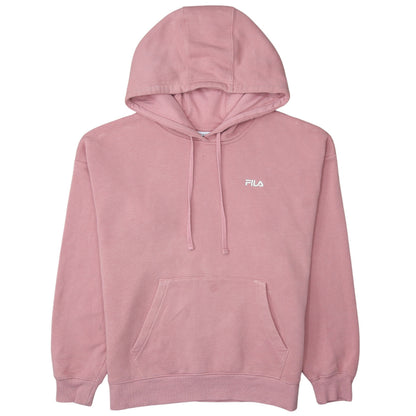 Womens UK Size L FILA Pink Pullover Hoodie