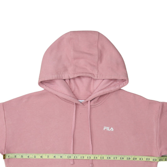 Womens UK Size L FILA Pink Pullover Hoodie