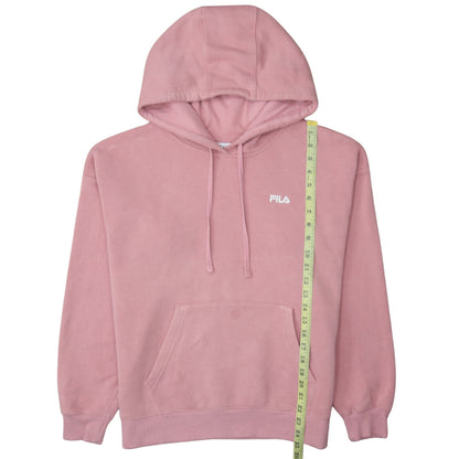 Womens UK Size L FILA Pink Pullover Hoodie