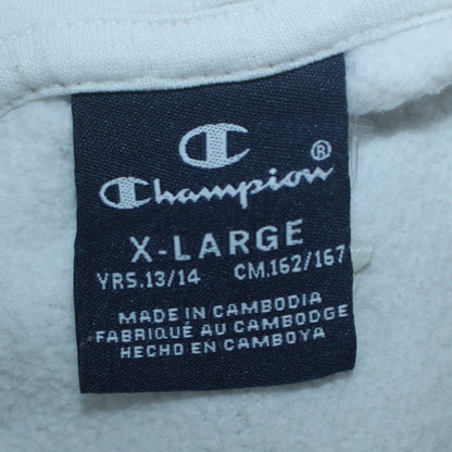 Boys UK Size 13-14 Years Champion White Pullover Hoodie