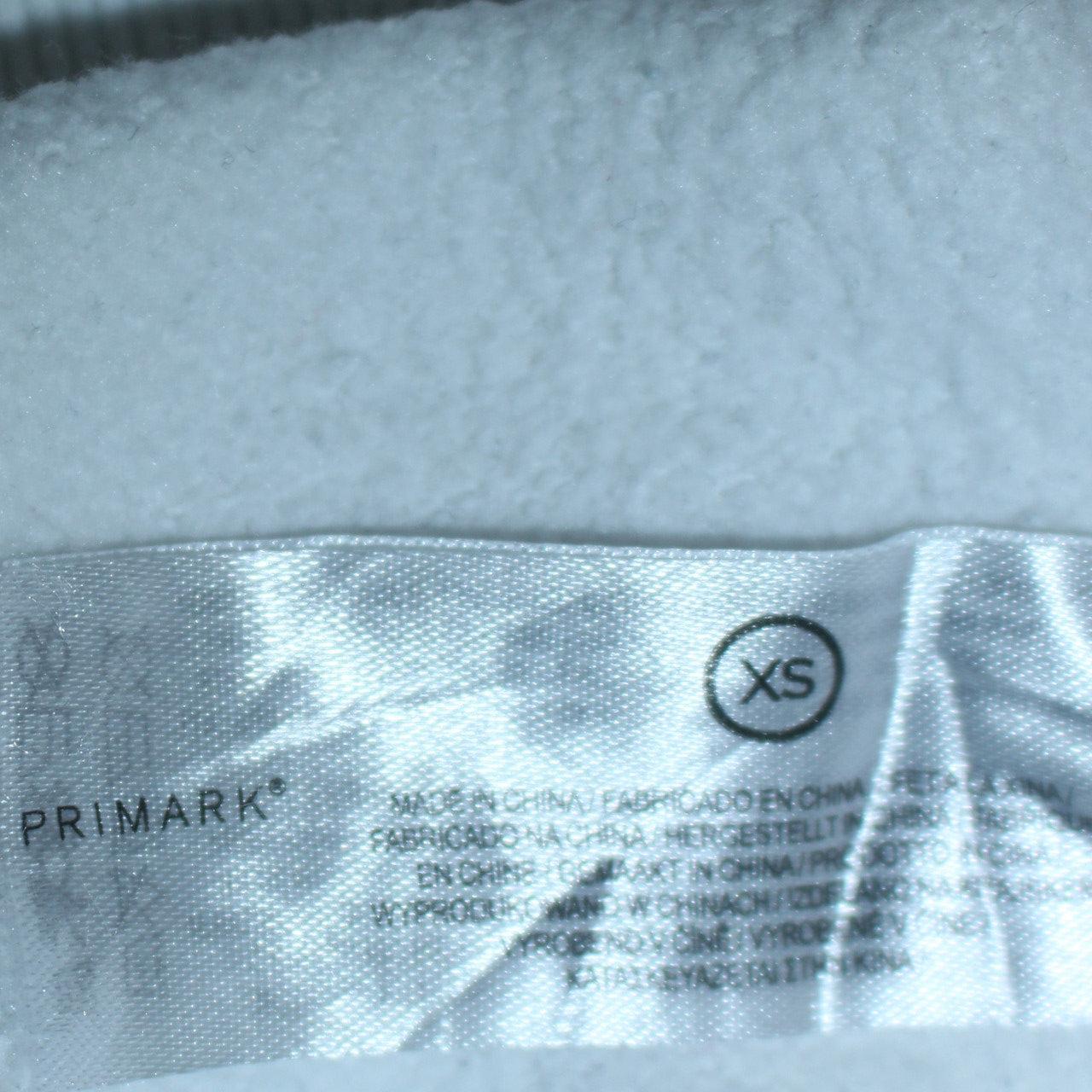 Mens UK Size XS Primark White Pullover Hoodie