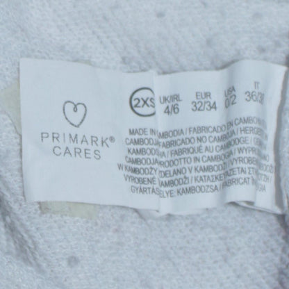 Womens UK Size 2XS Primark White Pullover Sweatshirt