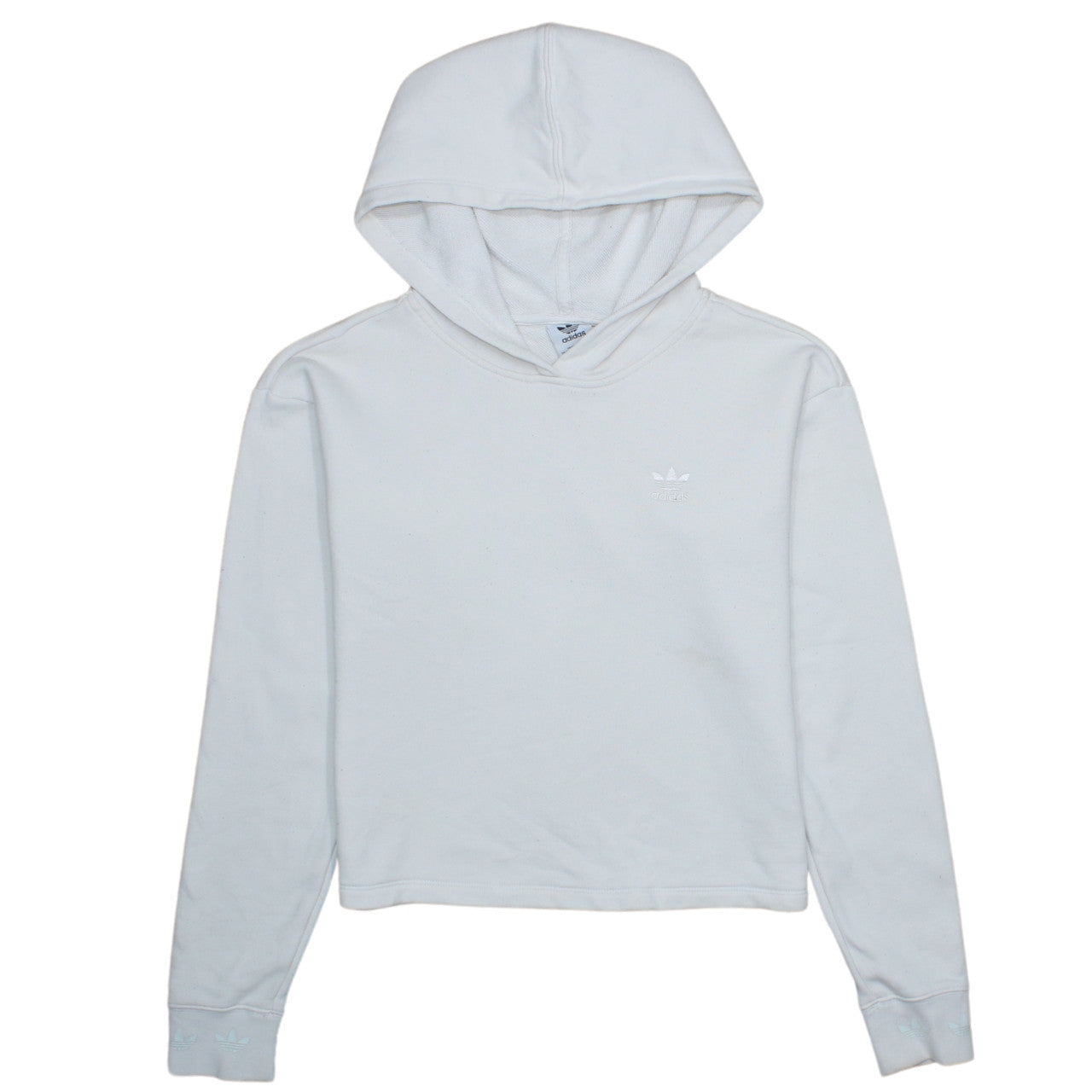 Womens UK Size XS adidas White Pullover Hoodie