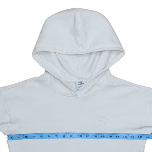 Womens UK Size XS adidas White Pullover Hoodie